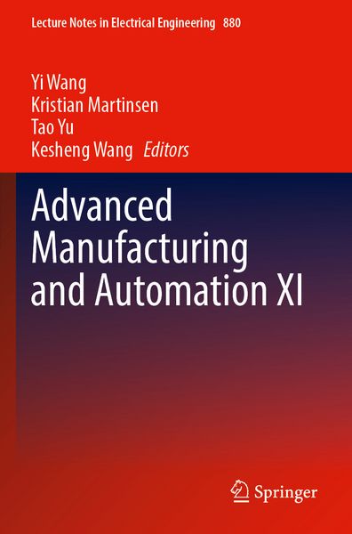 Produktbild: Advanced Manufacturing and Automation XI