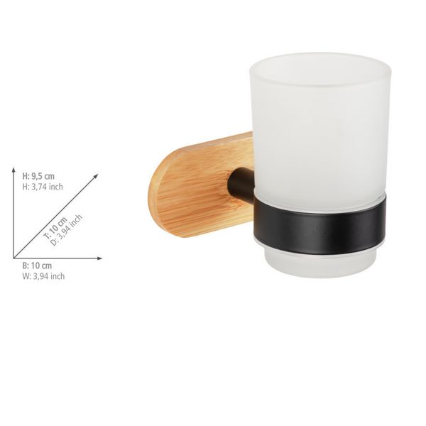 Produktbild: Turbo-Loc&reg; Zahnputzbecher Mod. Orea Uno Bamboo, Befestigen ohne bohren
