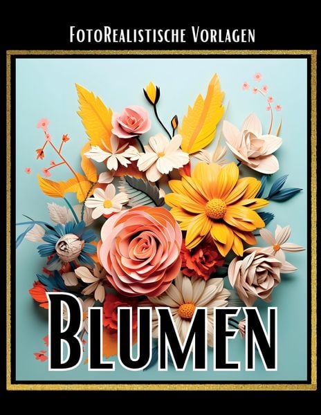 Produktbild: Blumen 3D Malbuch &bdquo;Black & White&ldquo;