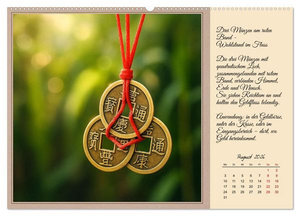 Produktbild: Feng Shui - Symbole f&uuml;r die Harmonie des Qi (Wandkalender 2026 DIN A2 quer), CALVENDO Monatskalender