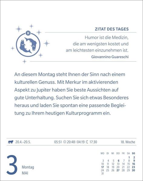 Produktbild: Fische Sternzeichenkalender 2027 - Tagesabrei&szlig;kalender - Ihr Horoskop f&uuml;r jeden Tag