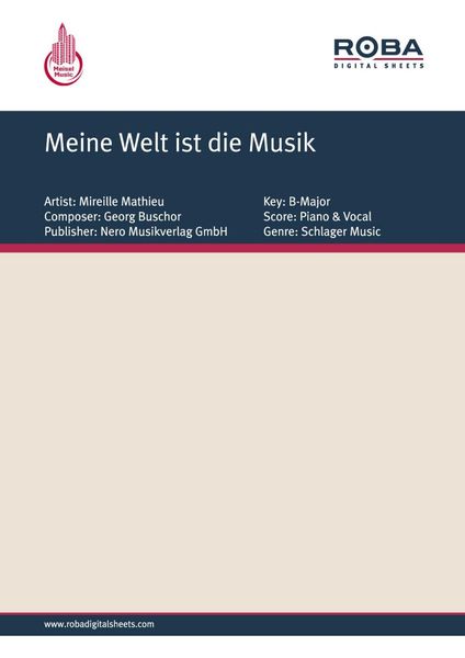 Produktbild: Meine Welt ist die Musik