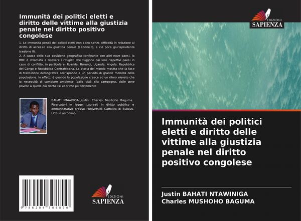 Produktbild: Immunit&agrave; dei politici eletti e diritto delle vittime alla giustizia penale nel diritto positivo congolese