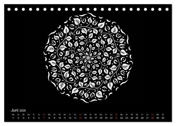 Produktbild: Entspannung und Ruhe durch Mandalas (Tischkalender 2026 DIN A5 quer), CALVENDO Monatskalender