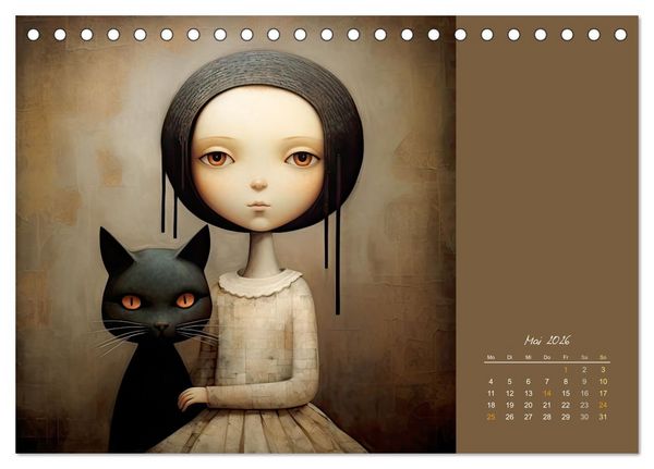 Produktbild: Die Katze - mein Freund (Tischkalender 2026 DIN A5 quer), CALVENDO Monatskalender