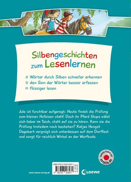 Produktbild: Silbengeschichten zum Lesenlernen - Pferdegeschichten