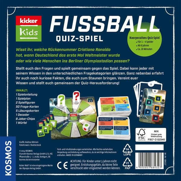 Produktbild: KOSMOS - KickerKids - Fußball Quiz