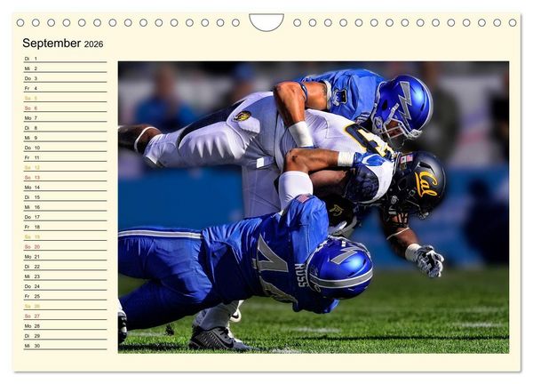 Produktbild: American Football - Taktik und Athletik (Wandkalender 2026 DIN A4 quer), CALVENDO Monatskalender