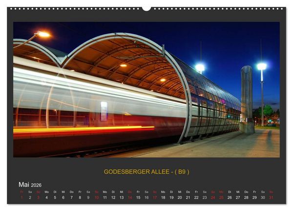 Produktbild: BONNER NACHTFARBEN (Wandkalender 2026 DIN A2 quer), CALVENDO Monatskalender