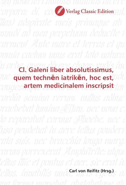 Produktbild: Cl. Galeni liber absolutissimus, quem technen iatriken, hoc