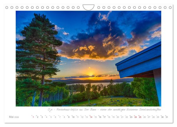Produktbild: Sehnsucht Schweden - Elche, Natur und Urlaubstr&auml;ume (Wandkalender 2026 DIN A4 quer), CALVENDO Monatskalender