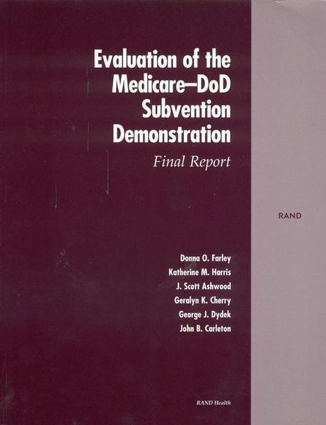 Produktbild: Evaluation of the Medicare-Dod Subvention Demonstration