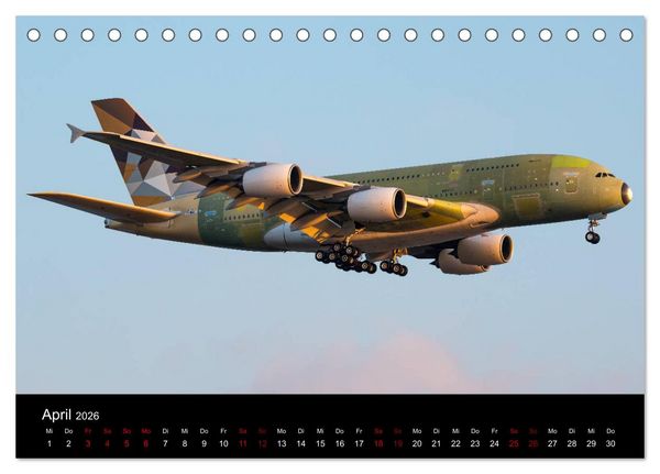 Produktbild: Leidenschaft Flugzeuge (Tischkalender 2026 DIN A5 quer), CALVENDO Monatskalender
