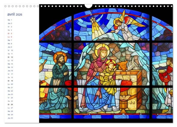 Produktbild: LES VITRAUX (Calendrier mural 2026 DIN A3 vertical), CALVENDO calendrier mensuel