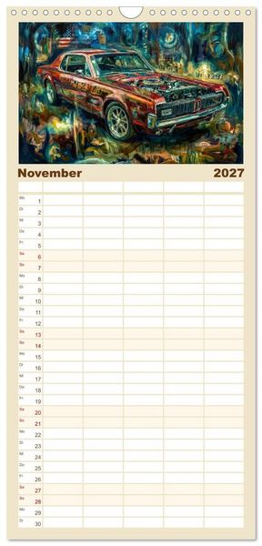 Produktbild: Familienplaner 2027 - Steroide auf vier R&auml;dern mit 5 Spalten (Wandkalender, 21 x 45 cm) CALVENDO