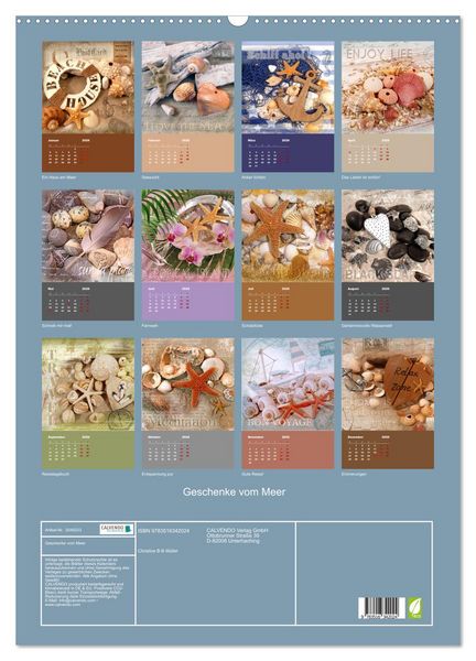 Produktbild: Geschenke vom Meer (Wandkalender 2026 DIN A2 hoch), CALVENDO Monatskalender
