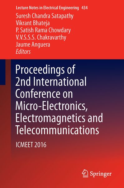 Produktbild: Proceedings of 2nd International Conference on Micro-Electronics, Electromagnetics and Telecommunications