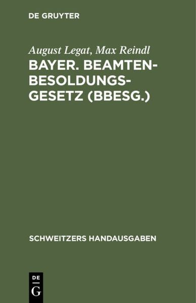 Produktbild: Bayer. Beamten-Besoldungsgesetz (BBesG.)