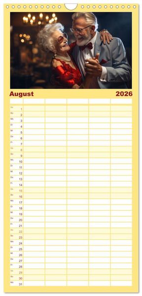 Produktbild: Familienplaner 2026 - Zeit f&uuml;r Party mit 5 Spalten (Wandkalender, 21 x 45 cm) CALVENDO