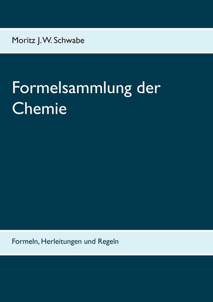 Produktbild: Formelsammlung der Chemie