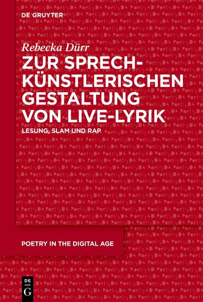 Produktbild: Zur sprechk&uuml;nstlerischen Gestaltung von Live-Lyrik