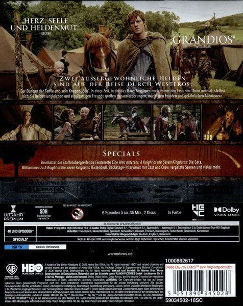 Produktbild: A Knight of the Seven Kingdoms - A Game of Thrones Tale - Staffel 1 (2 4K Ultra HDs)