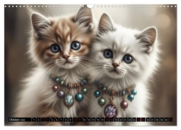 Produktbild: Katzenmomente (Wandkalender 2026 DIN A3 quer), CALVENDO Monatskalender