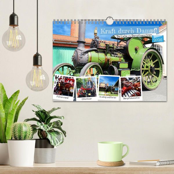 Produktbild: Kraft durch Dampf! Die Liebe zu Dampfmaschinen (Wandkalender 2026 DIN A4 quer), CALVENDO Monatskalender