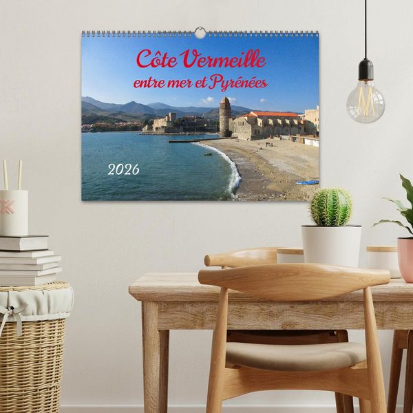 Produktbild: C&ocirc;te Vermeille entre mer et Pyr&eacute;n&eacute;es (Calendrier mural 2026 DIN A3 vertical), CALVENDO calendrier mensuel