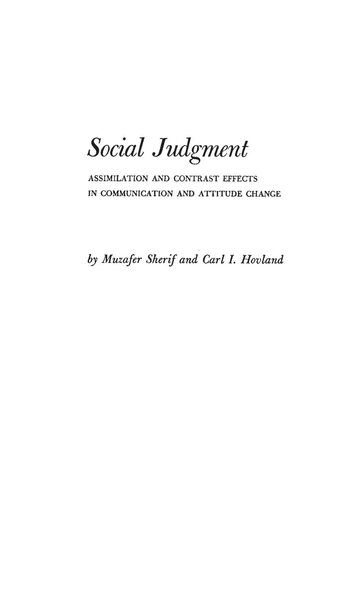 Produktbild: Social Judgment