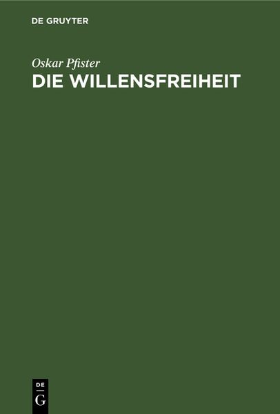 Produktbild: Die Willensfreiheit