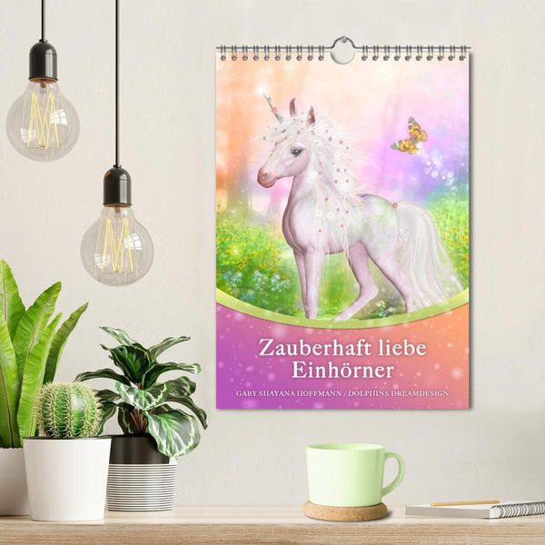 Produktbild: Zauberhaft liebe Einh&ouml;rner - Kalender (Wandkalender 2026 DIN A4 hoch), CALVENDO Monatskalender