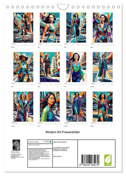 Produktbild: Modern Art Frauenbilder (Wandkalender 2026 DIN A4 hoch), CALVENDO Monatskalender