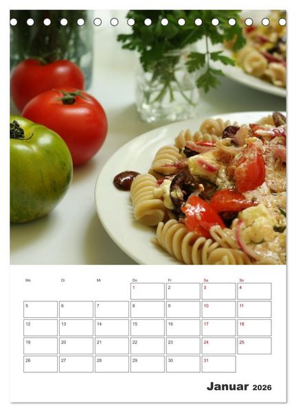 Produktbild: Leckeres mit Tomate (Tischkalender 2026 DIN A5 hoch), CALVENDO Monatskalender