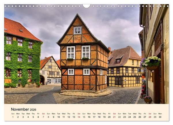 Produktbild: Quedlinburg - World Heritage Site in the Harz Mountains (Wall Calendar 2026 DIN A3 landscape), CALVENDO 12 Month Wall Calendar