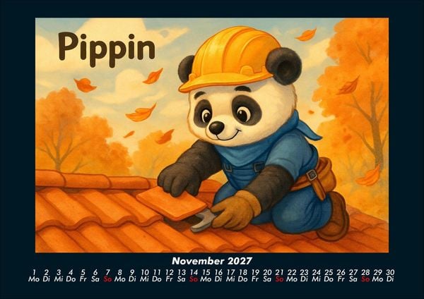 Produktbild: Pippin als Dachdecker-Azubi 2027 Fotokalender DIN A4