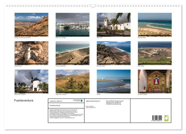 Produktbild: Fuerteventura (Wandkalender 2026 DIN A2 quer), CALVENDO Monatskalender