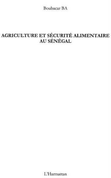 Produktbild: Agriculture et securite alimentaire au senegal