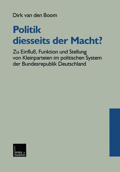 Produktbild: Politik diesseits der Macht?