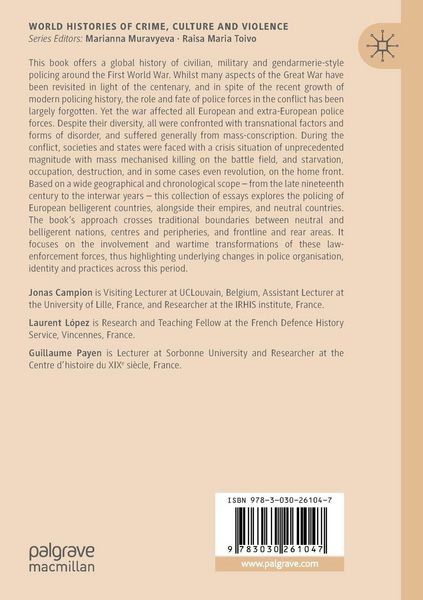 Produktbild: European Police Forces and Law Enforcement in the First World War