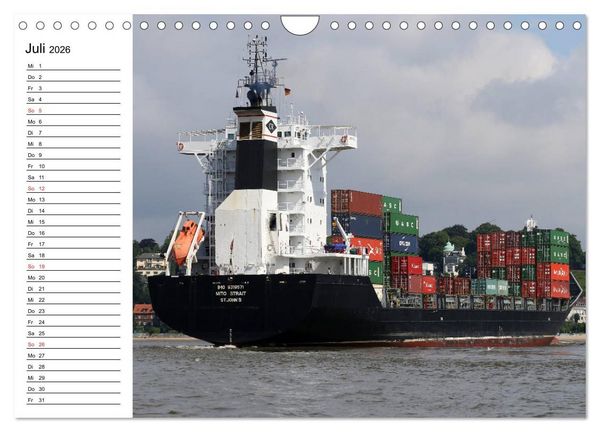 Produktbild: Dicke P&ouml;tte im Hafen und auf gro&szlig;er Fahrt (Wandkalender 2026 DIN A4 quer), CALVENDO Monatskalender