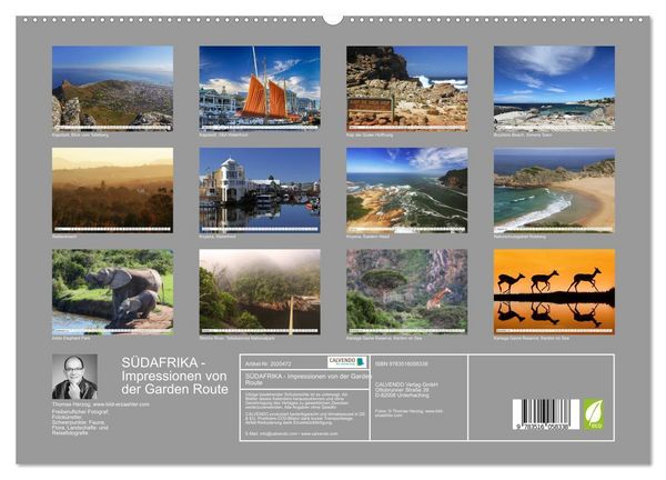 Produktbild: S&Uuml;DAFRIKA - Impressionen von der Garden Route (hochwertiger Premium Wandkalender 2026 DIN A2 quer), Kunstdruck in Hochglanz