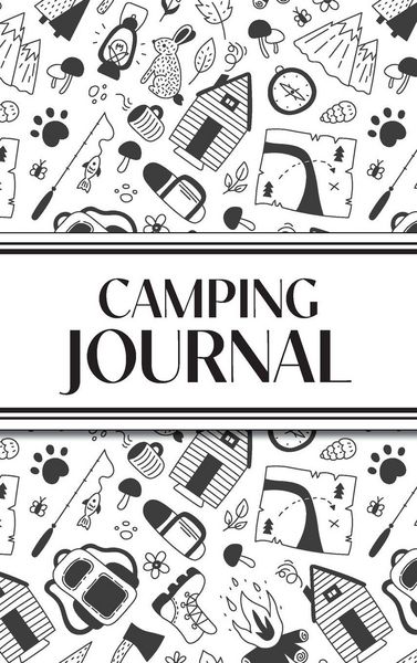 Produktbild: Camping Journal (Black and White Camping Doodles) (Hardcover)