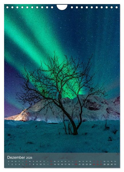 Produktbild: Aurora - Polarlicht des Nordens (Wandkalender 2026 DIN A4 hoch), CALVENDO Monatskalender