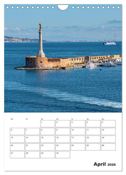 Produktbild: Messina - Reiseplaner (Wandkalender 2026 DIN A4 hoch), CALVENDO Monatskalender