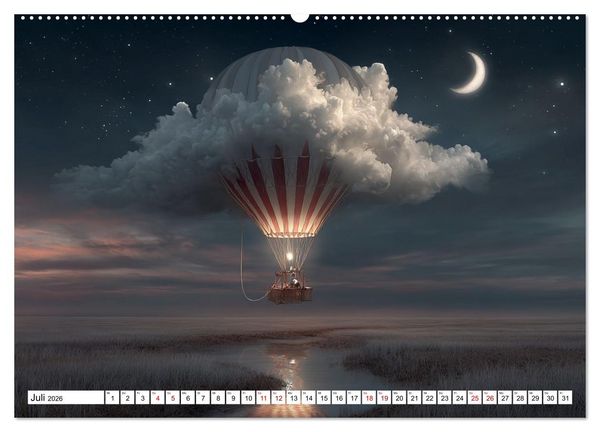 Produktbild: Himmelsmagie in Ballonfarben (Wandkalender 2026 DIN A2 quer), CALVENDO Monatskalender