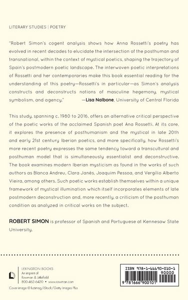Produktbild: Mystical Symbolism and the Posthuman in the 20th and 21st Century Poetic Voice of Ana Rossetti