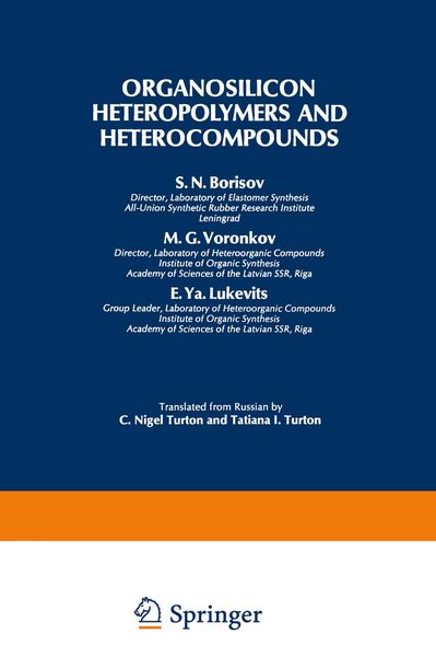 Produktbild: Organosilicon Heteropolymers and Heterocompounds