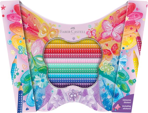Produktbild: Faber-Castell Buntstifte Sparkle Schmetterling 12er Geschenkset