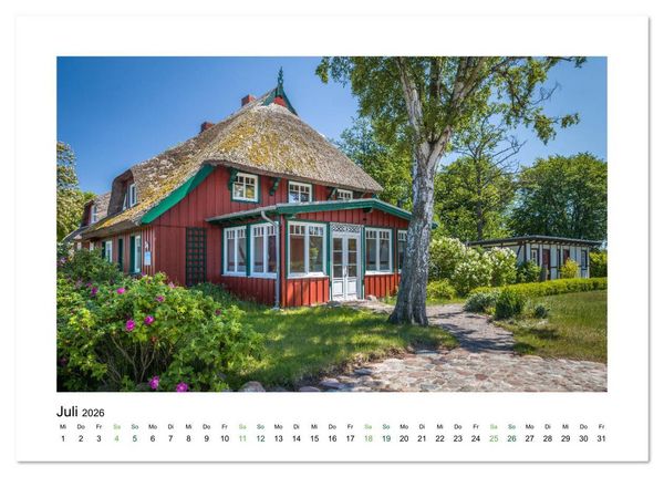 Produktbild: Landh&auml;user mit Charme (Tischkalender 2026 DIN A5 quer), CALVENDO Monatskalender